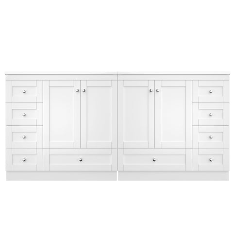 Shaker Free Standing Bathroom Vanity Cabinet & Sink, Soft Close Drawers, Soft Close Doors