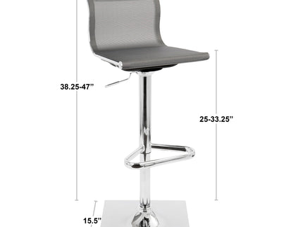Mirage - Contemporary Adjustable Barstool With Swivel