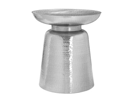 Drum Accent Side Table, Hammered Texture