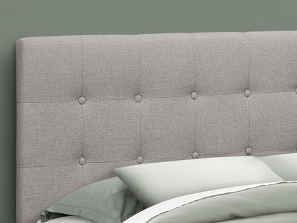 Queen Size, Bed Headboard Only, Upholstered, Durable Construction - Gray