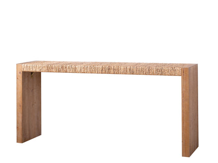 Console Table, Handwoven Top - Antique Natural / Natural