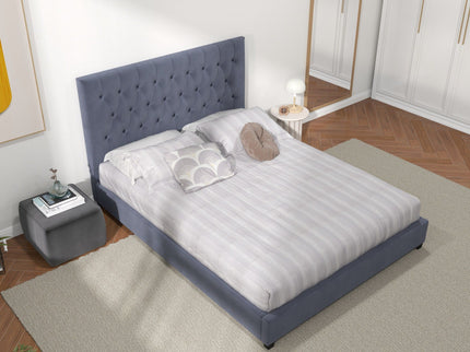 Donald - Mid-Century Modern Upholstered Platform Bed