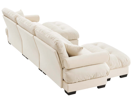 Super Comfort Oversized Modular Sectional Sofa With Movable Ottoman