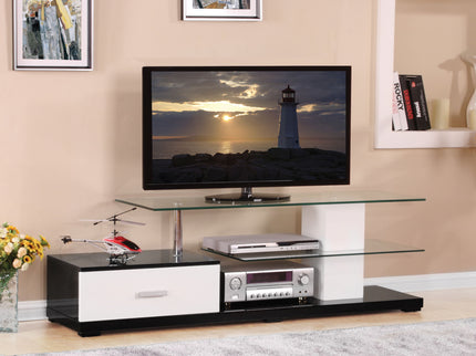 Ivana - TV Stand - White / Black