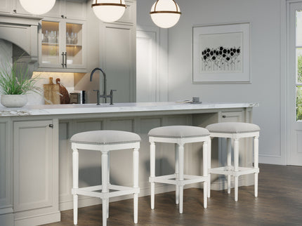 Square Stool With Upholstered Seat