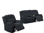 Black / 2 Pc. Loveseat, Chair
