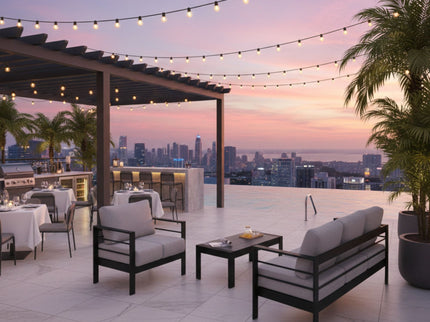 Outdoor Patio Set, All-Weather With Thick Cushions