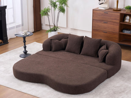 Foldable Sofa Bed, Boneless Couch Convertible Sleeper With 4 Pillows