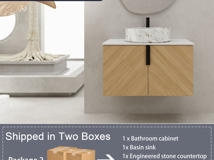 Wall Mounted Bathroom Vanity & Art Sink