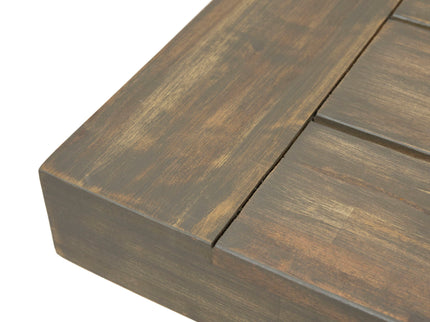 Outdoor Patio Bench - Gray / Rustic Metal