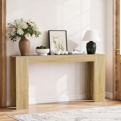 Farmhouse Style Extra Long Walnut Console Table