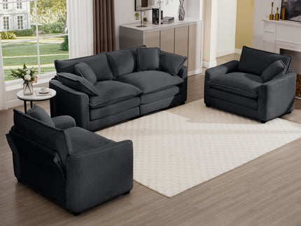 Elegant Oversized Sectional Sofa Set With Deep Seats And Flexible Layout