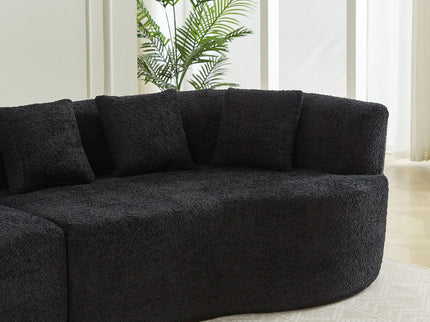 Curved Sectional Sofa With 6 Pillows