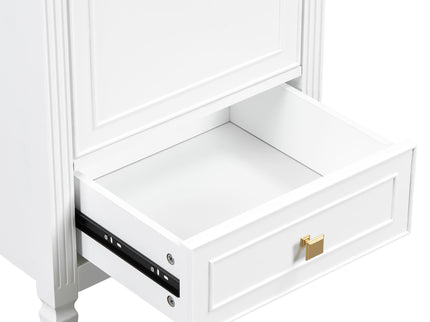 Freestanding Bathroom Vanity With Sink, Soft Closing Door, Drawer Storage - White