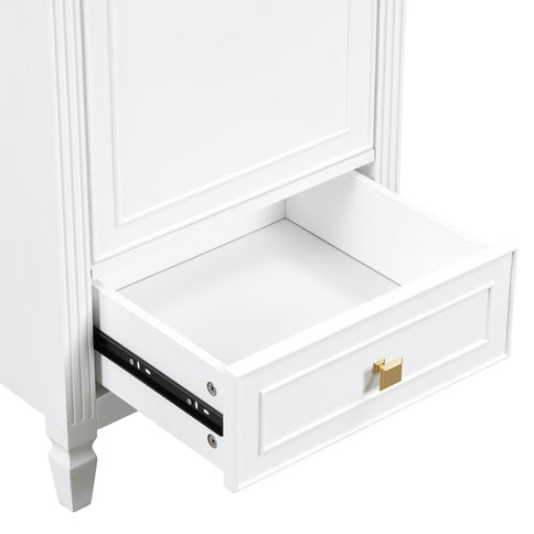 Freestanding Bathroom Vanity With Sink, Soft Closing Door, Drawer Storage - White