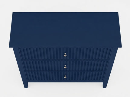 Fluted 3 Drawer Nightstand With Soft Close Slides