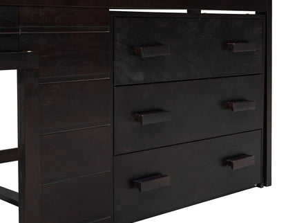 Loft Bed With Cabinet And Shelf