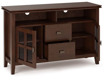 Artisan - TV Media Stand, Handcrafted - Russet Brown