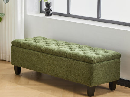Ottoman Bench & Storage - Green