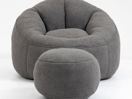 Bedding Bean Bag Sofa Chair High Pressure Foam With Footrest