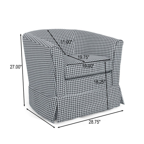 Zeniqua - Upholstered Swivel Chair With Loose Cover