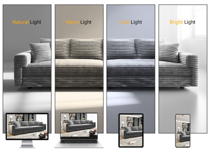Deep Seat Convertible Sofa With Soft Pillows And Ottomans