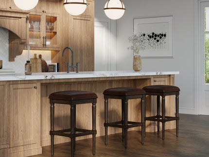 Square Stool With Upholstered Seat