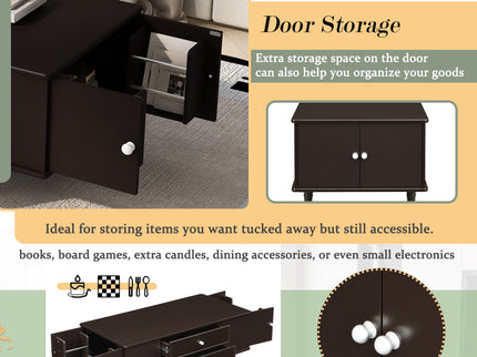 Modern Rectangle Coffee Table With Four Drawers