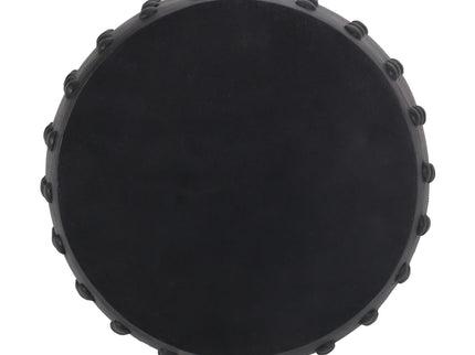 Outdoor End Table With Outstanding Studded Design - Matte Black