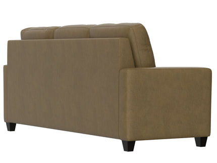 2 Piece Sofa With Chaise, Comfortable Seating For 3, Tapered Feet, USB Charging Console - Brown