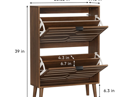 Medieval - Independent Shoe Cabinet With 2 Flip Drawers