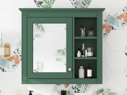 Wall Mounted Medicine Cabinet With Mirror And 3 Open Shelves
