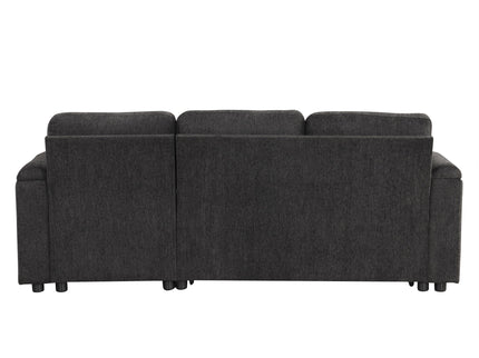 Convertible L Shaped Sofa Couch With Storage, Cup Holders, USB Ports