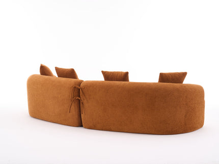 4 Seater Sofa With Fabric, 30D, 60 Hardness Full Sponge, 4 Pillow For Living Room, Home Furniture Sleeper Sectional Sofa For Apartment