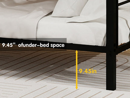 Bunk Bed For Kids, Convertible Frame With Ladders & Guardrail