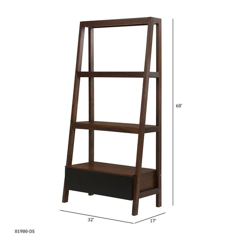 Ladder Shelf, Ladder Style Display Shelf - Natural Wood / Brown
