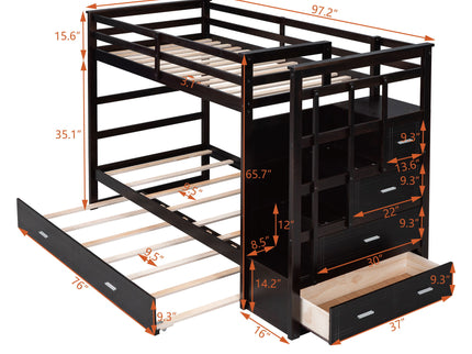 Bunk Bed With Trundle And Staircase