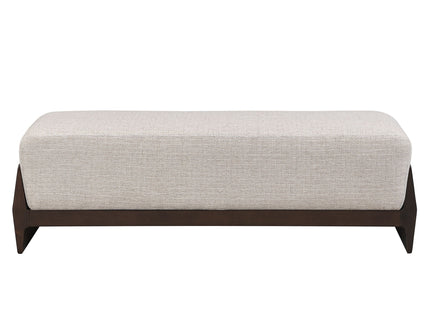 Bench With Thick Soft Cushions For 3 People - Brown / Beige