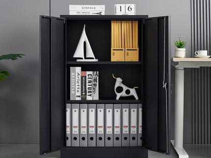 Metal Storage Cabinet With Locking Doors And Adjustable Shelf, Folding Filing Storage Cabinet, Folding Storage Locker Cabinet For Home Office, School, Garage