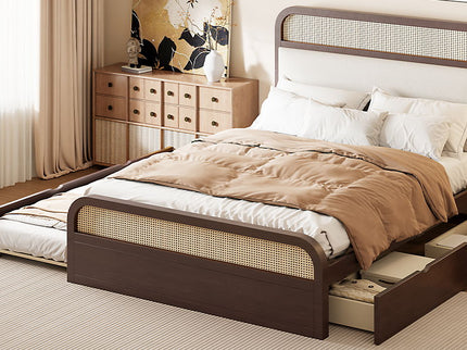 Platform Bed With Trundle And 2 Drawers