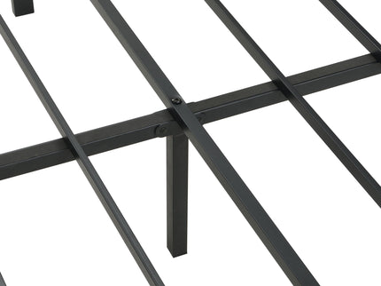 Modern Bed Frame With LED Lights, Upholstered Headboard, USB Charging