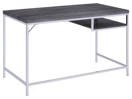 Rectangular Writing Desk, Compact Size For Home Office - Gray
