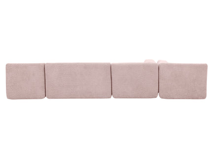 Upholstered Sofa Free Combined Sofa Couch With 2 Chaise Lounge And Five Back Pillows For Living Room