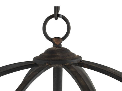 4 Light Metal Chandelier, Hanging Light Fixture With Adjustable Chain For Kitchen, Bulb Not Included - Black