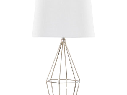 Diana - Contemporary Table Lamp (Set of 2) - Polished Nickel / Black Satin