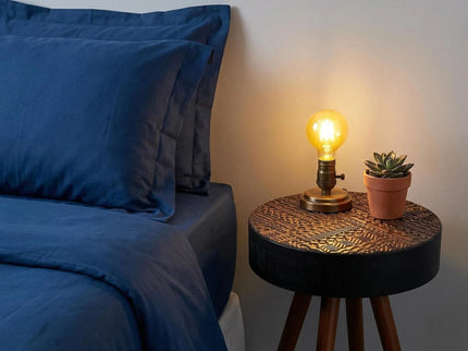 Round Coffee Table With Carved Top For Living Room