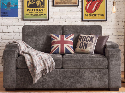 Pull Out Sofa Bed Loveseat With Twin Mattress, Cup Holders And Arm Storage
