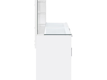 Kerr - 2 Drawer Makeup Vanity Table With Mirror And Stool
