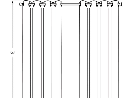 2 Pieces Set, Curtain Panel, Room Darkening, Grommet, Contemporary & Modern
