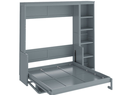 Sturdy Murphy Bed With Desk And Bookshelf